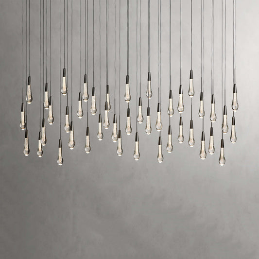 Soltaire Glass Linear Chandelier Lighting for living room, hallway, dinning room