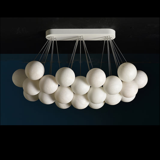 Alabaster Ball Chandelier for Timeless Luxury