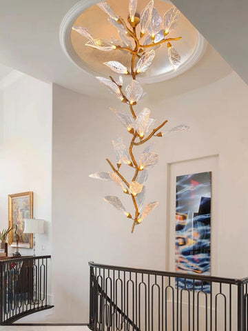 Creative Bionic Resin Leaves Chandelier, Floor Lamp, Wall Lamp for Living Room/Dining Room/Staircase