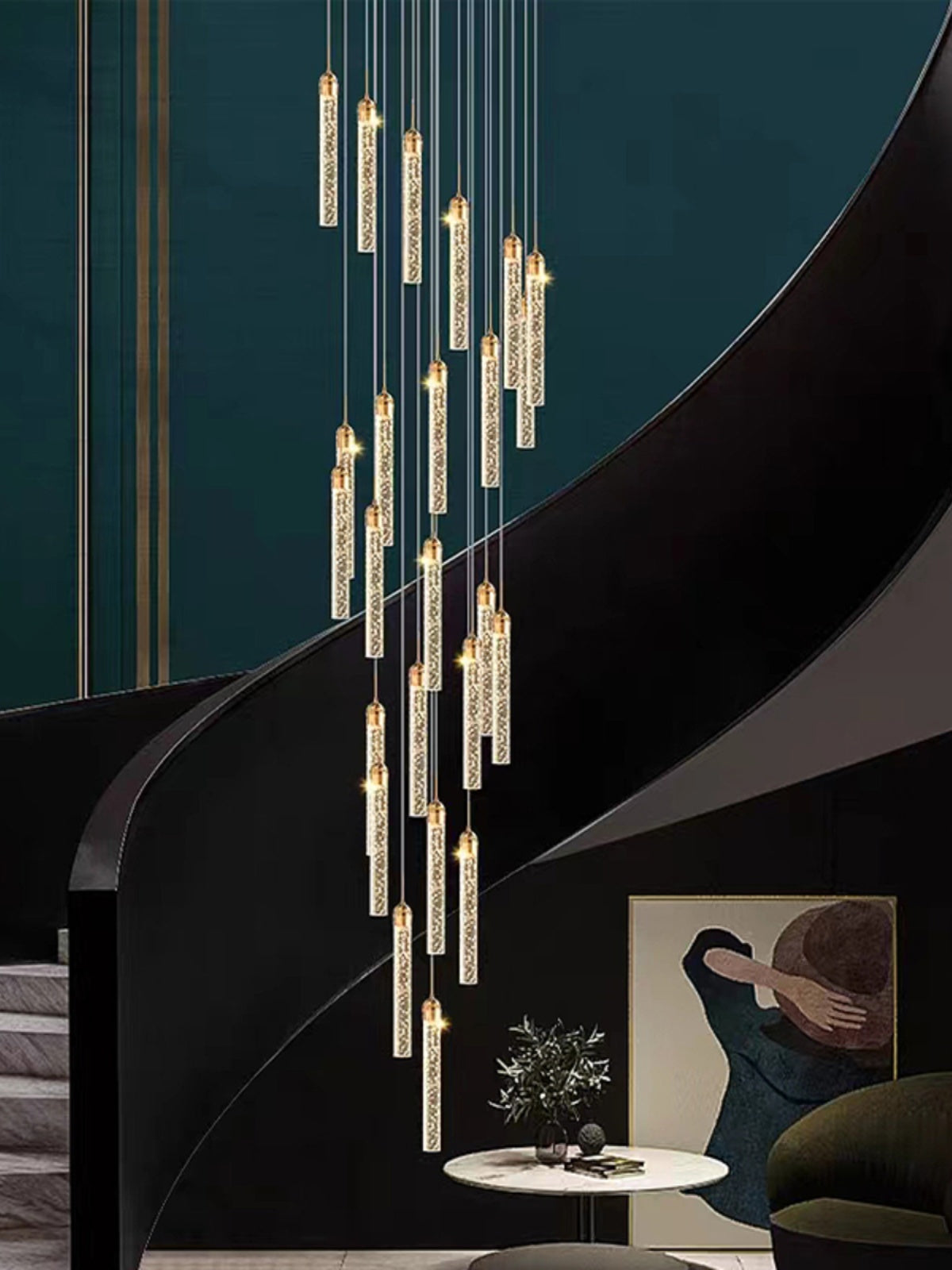two story foyer chandelier