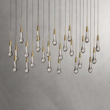 Soltaire Glass Linear Chandelier Lighting for living room, hallway, dinning room