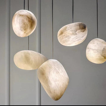 Handcrafted Alabaster Pendant Light, Natural Stone Pendant