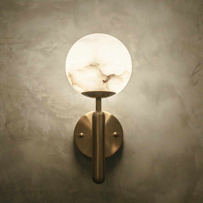 Alabaster Global Wall Light, Bedroom Wall Light