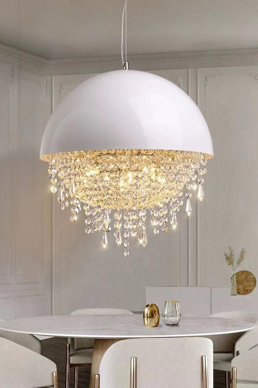 Hemispherical Crown Crystal Pendant Lamp