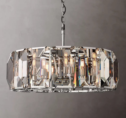 Multicurve Crystal Round Chandelier