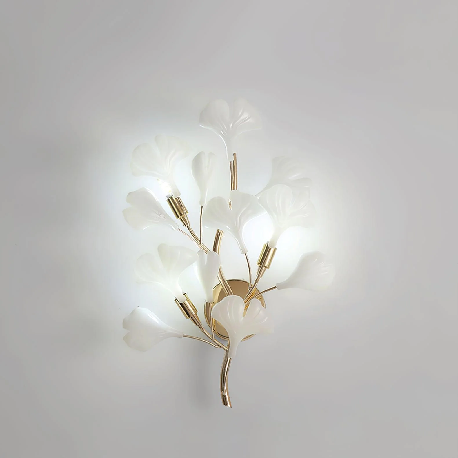 Ceramic Gingko Wall Lamp