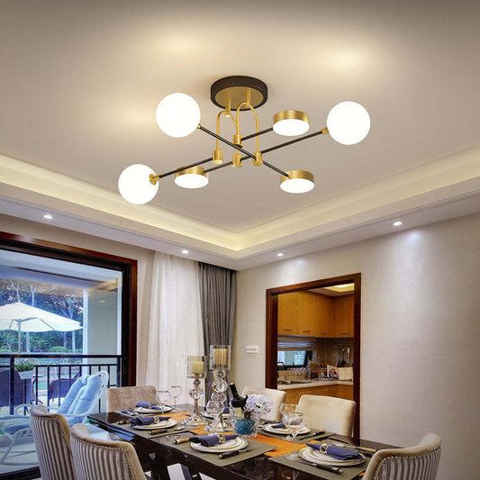 Metal Arched Ceiling Light For Living Room